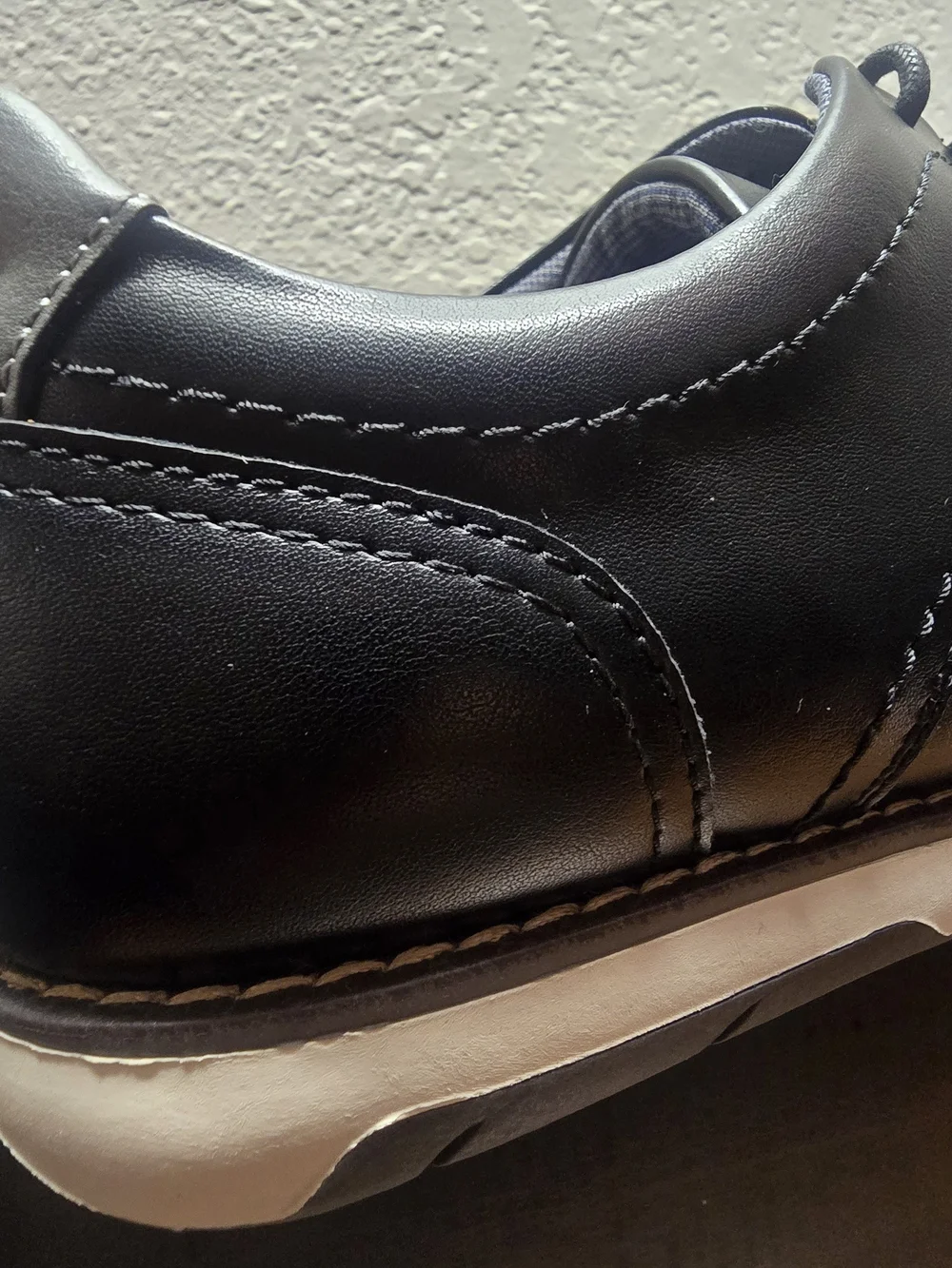 Men's Black Leather Lace-Up Dress Shoes Size 12